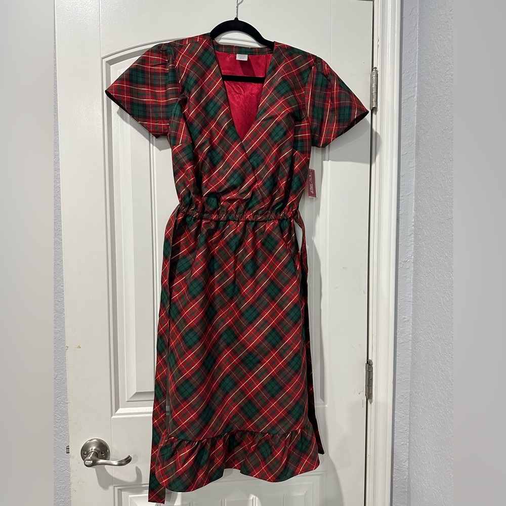 Christmas plaid Gymboree Adult dress